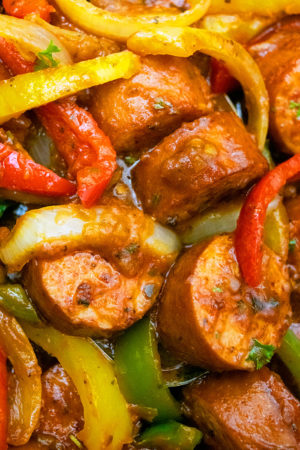 Crockpot Sausage and Peppers | Slow Cooker Foodie