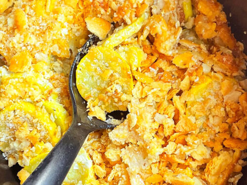Slow Cooker Hominy Squash Casserole