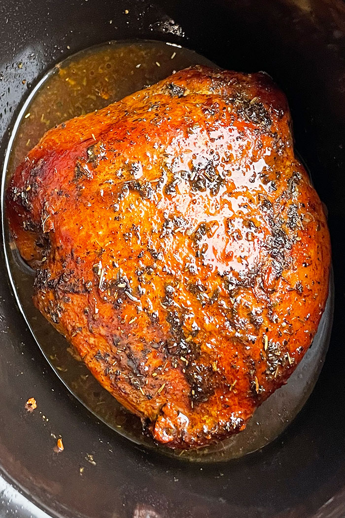 Easy Turkey Breast in Black Slow Cooker
