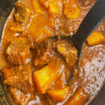 Easy Hungarian Goulash or Gulyas or Beef Goulash in Black Slow Cooker