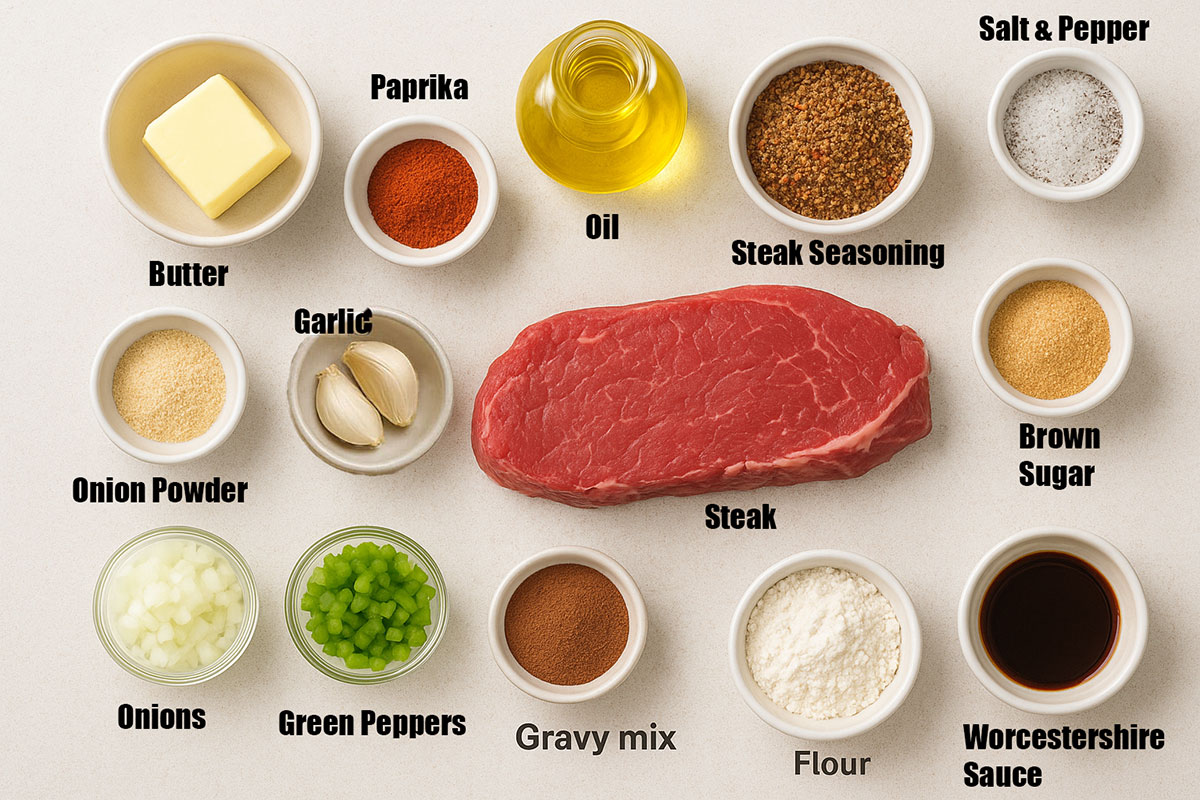 Individual ingredients of this recipe on neutral background. 